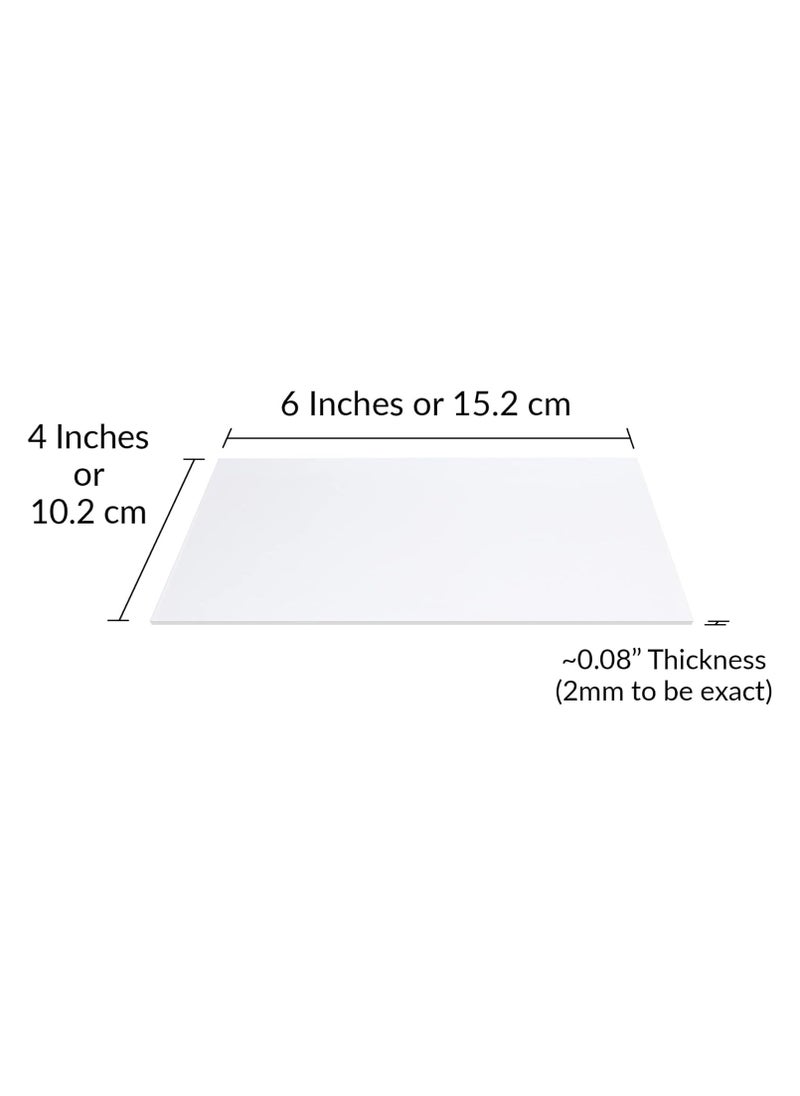 TPGP - Acrylic Sheet Clear Cast Plexiglass 4” x 6” 0.08” Thick (2mm) – Pack of 5 Transparent Plastic Sheets with Protective Paper for Photo Frame Replacement, DIY Display Projects, Craft - Image 1