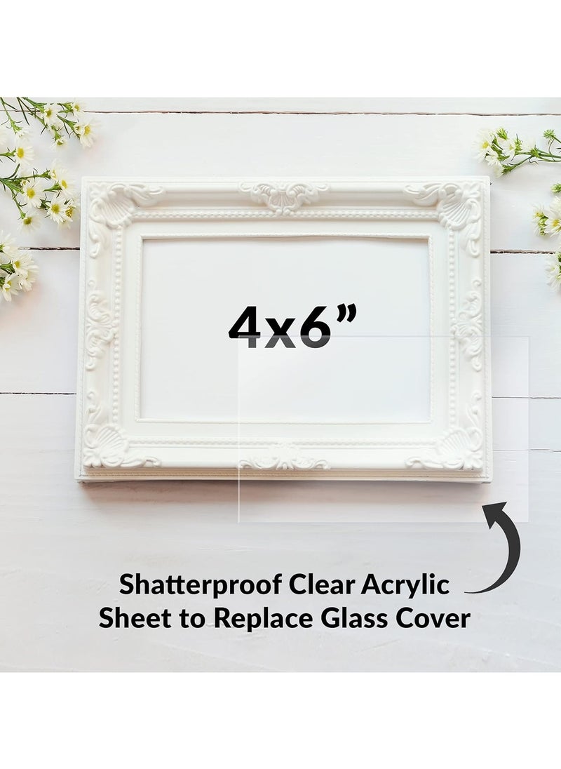 TPGP - Acrylic Sheet Clear Cast Plexiglass 4” x 6” 0.08” Thick (2mm) – Pack of 5 Transparent Plastic Sheets with Protective Paper for Photo Frame Replacement, DIY Display Projects, Craft - Image 1