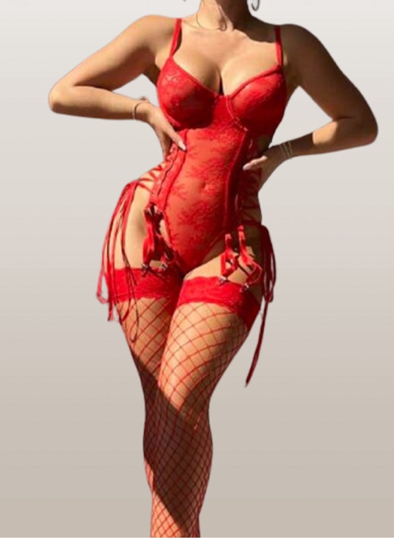 MANIKAN MANIKAN lace lingerie set with straps from the side  - Image 1
