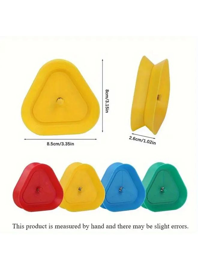6 Pcs ABS Poker Card Holders Mixed Color Triangular Trays For Games Parties - Image 4