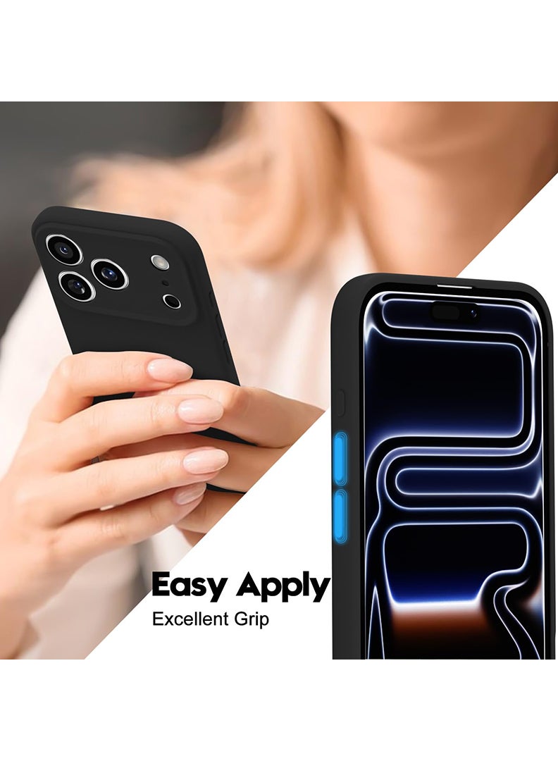 Theodor Protective Slim Fit Case Liquid Silicone Cover with Full Body Protection Anti-Scratch Shockproof Case For Apple iPhone 17 Pro (Black) there is no ned to repeat yourself - Image 5