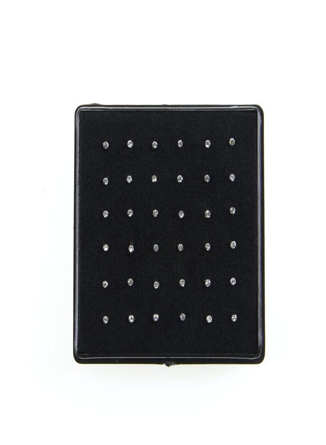 IPINK 24 Nose Rings Bone Stud CZ Gem 20G Lot 24 Pieces CZ Steel in Case Mix Colors - Image 1