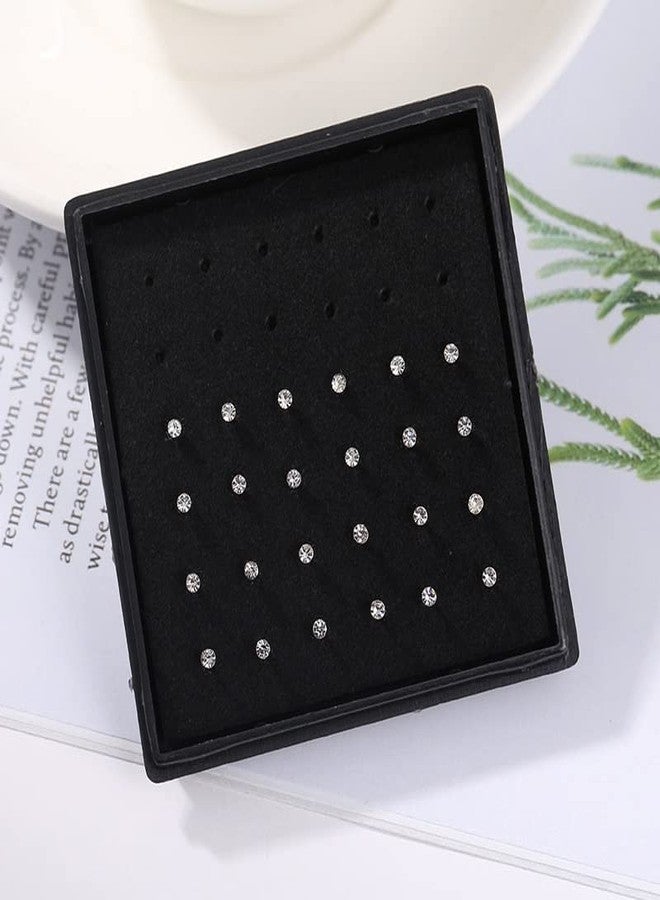IPINK 24 Nose Rings Bone Stud CZ Gem 20G Lot 24 Pieces CZ Steel in Case Mix Colors - Image 2