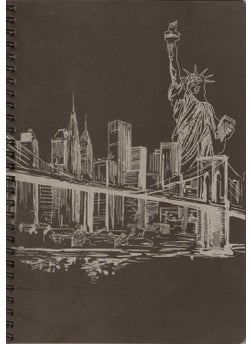 Lizy 17X24 Black Leaf Sketch Notebook 48Yp 120Gr  - Image 1