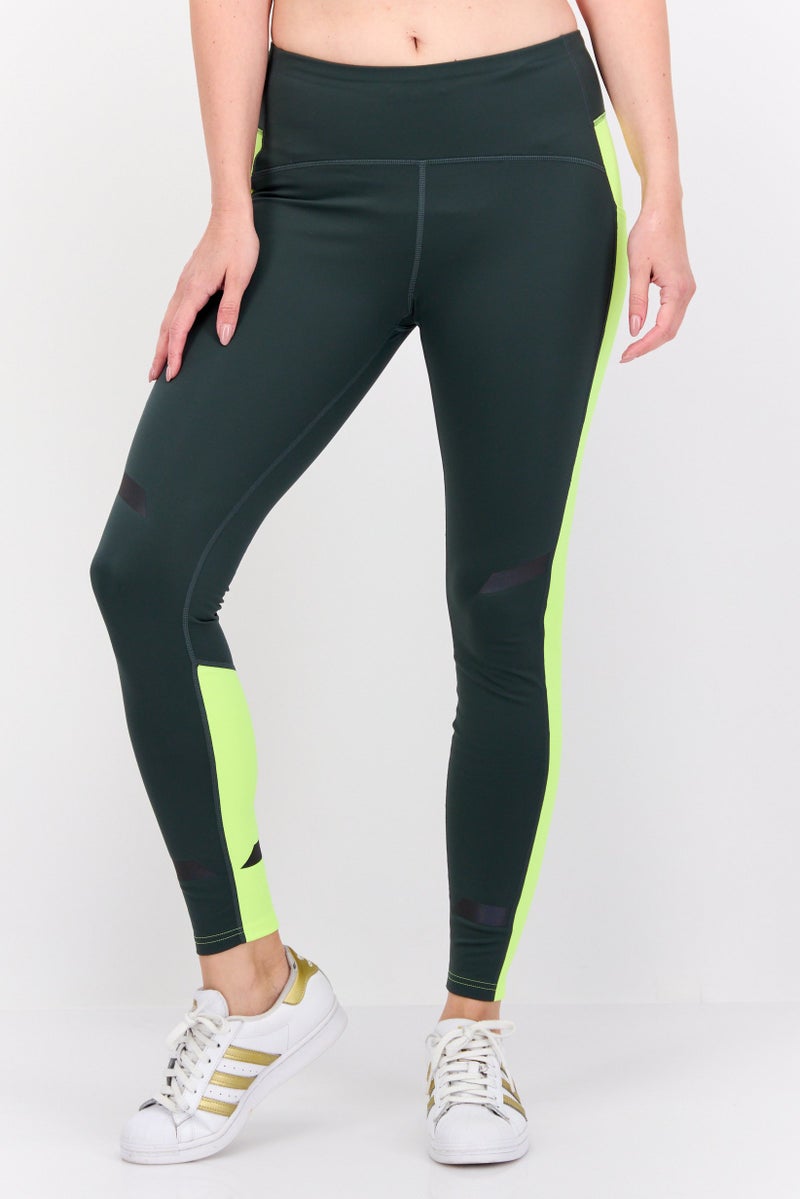 Brooks سراويل تدريب رياضية للنساء بشعار العلامة التجارية، أخضر - Image 1