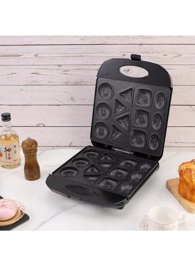 Dessini Regina OR-559 Waffle Maker, 13-Piece Mini Non-Stick Waffle Maker, Electric Countertop Waffle Machine - Image 3