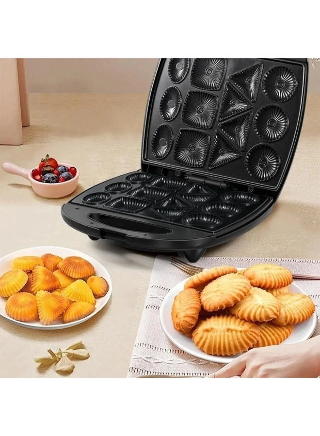 Dessini Regina OR-559 Waffle Maker, 13-Piece Mini Non-Stick Waffle Maker, Electric Countertop Waffle Machine - Image 4