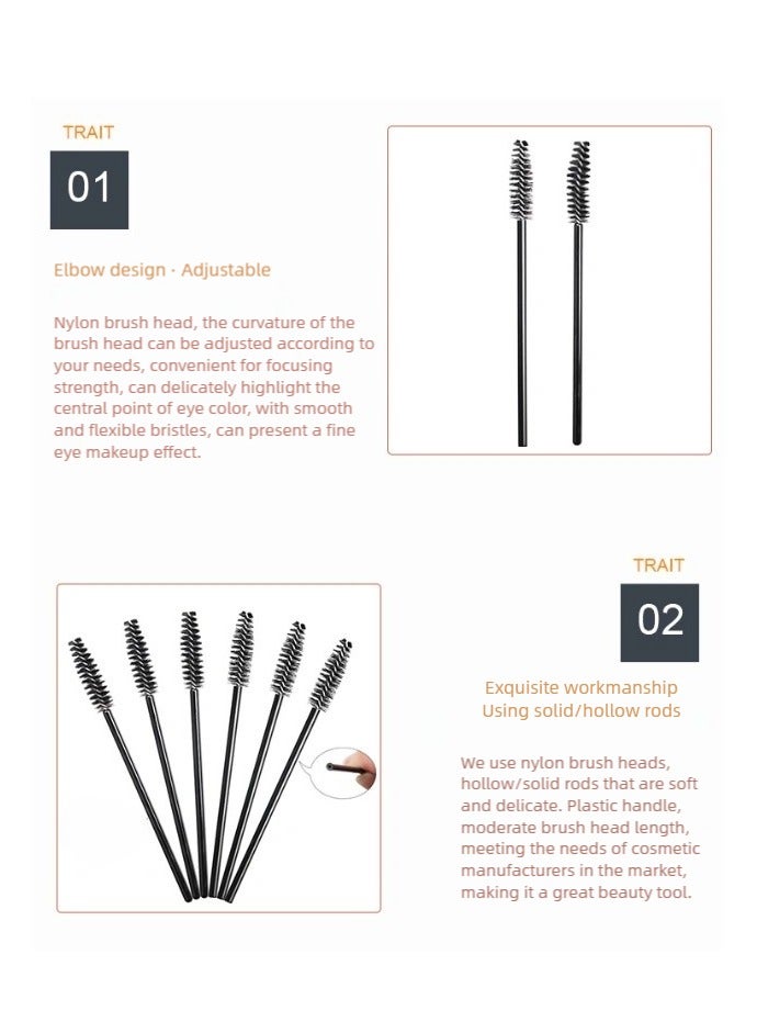 ماركة غير محددة 50 قطعة من المتاح ماسكارا عصا فرشاة سوداء  - Image 2