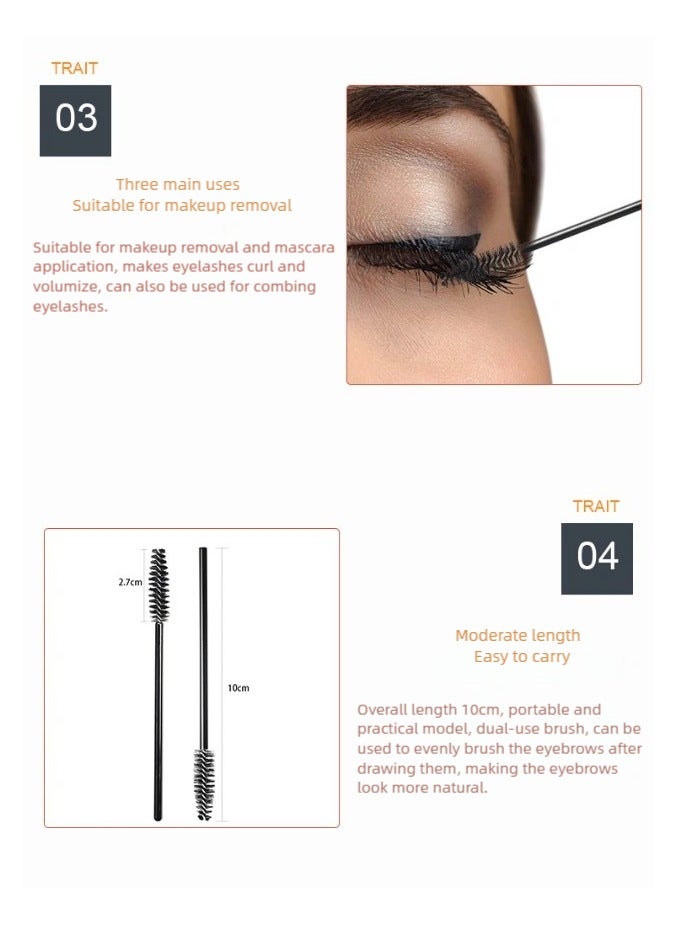 ماركة غير محددة 50 قطعة من المتاح ماسكارا عصا فرشاة سوداء  - Image 3