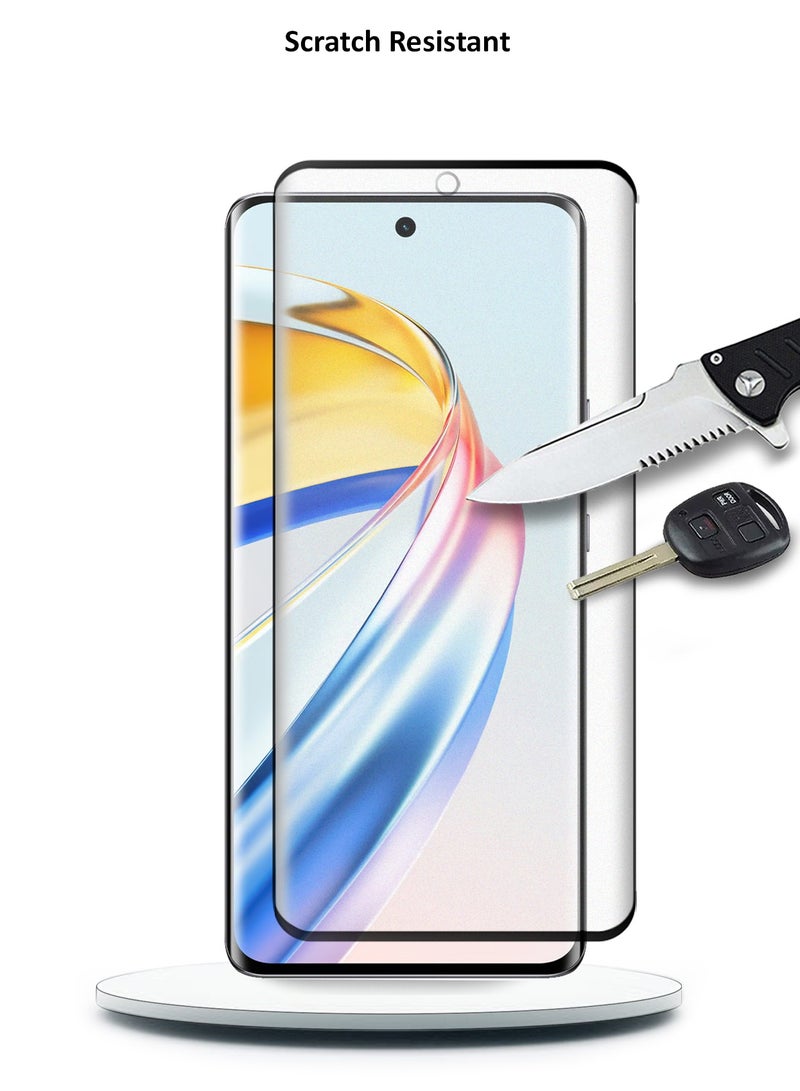 Wtech Honor X9b 5G 2023 - Nano Ceramic Full Glue Full Cover Matte Flexible Screen Protector (MSCNMN) - Clear/Black - Image 5