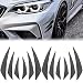 Leasinder 12Pcs Universal Car Spoiler Canards Kit Front Bumper Lip Splitter Exterior Soft Rubber Fins Spoilers Auto Anti Collision Strip Decal Sticker Accessories for Vehicle Body DecorationCarbon Fiber Black - Image 2