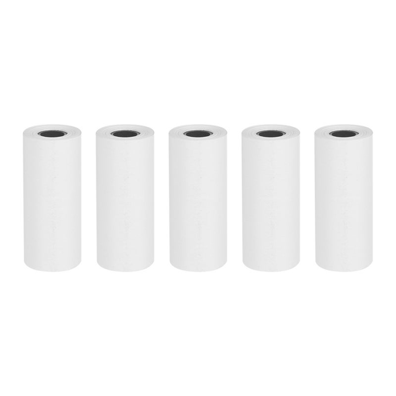 Thermal Paper 5 Rolls No Carbon Tape Required - Smooth High-speed Printing Receipt Rolls for Catering Cash Register Mobile POS Machine Office Retail Supplies - Image 1