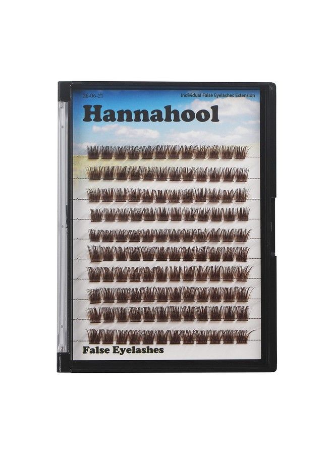 Hannahool 120Pcs D Curl Individual Wide Stem Brown Cluster Diy Eye Lashes Extensions Mixed 1214Mm/1416Mm/1618Mm Makeup Dramatic Volume Lashes (Brown1214Mm) - Image 5