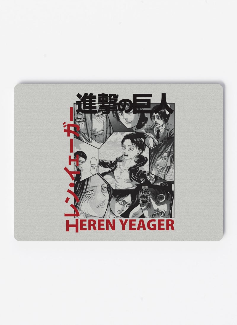 LOUD UNIVERSE Attack on Titan Jar Attack on Titan Non-Slip Rubber Base Mouse Pad Manga Comic Style Rectangular Desk Mouse Pad Eren Yeager Comic Comic Strip-Broken Heart - Image 1