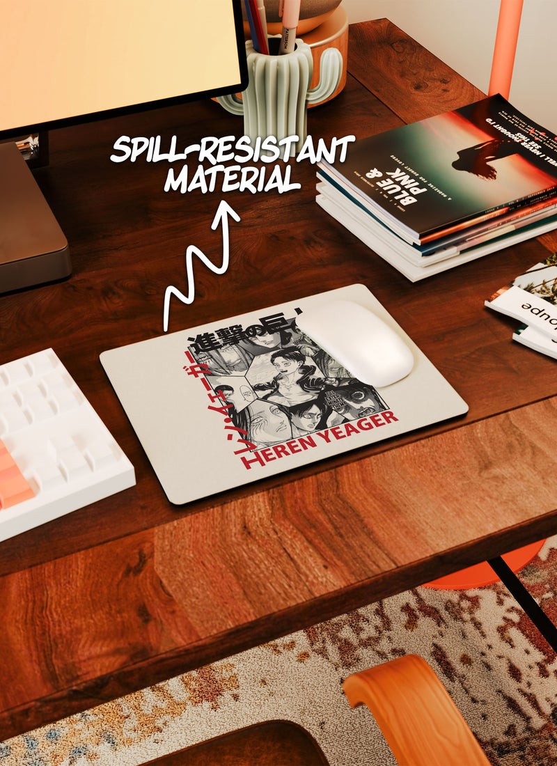 LOUD UNIVERSE Attack on Titan Jar Attack on Titan Non-Slip Rubber Base Mouse Pad Manga Comic Style Rectangular Desk Mouse Pad Eren Yeager Comic Comic Strip-Broken Heart - Image 5