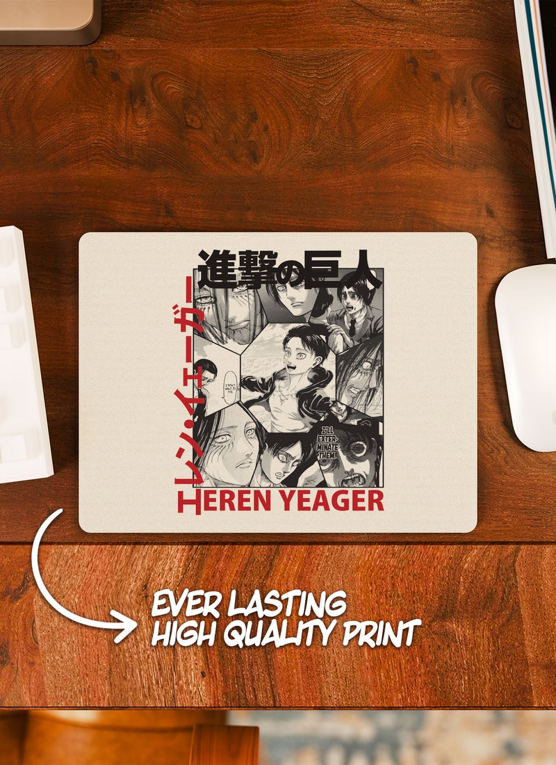 LOUD UNIVERSE Attack on Titan Jar Attack on Titan Non-Slip Rubber Base Mouse Pad Manga Comic Style Rectangular Desk Mouse Pad Eren Yeager Comic Comic Strip-Broken Heart - Image 2