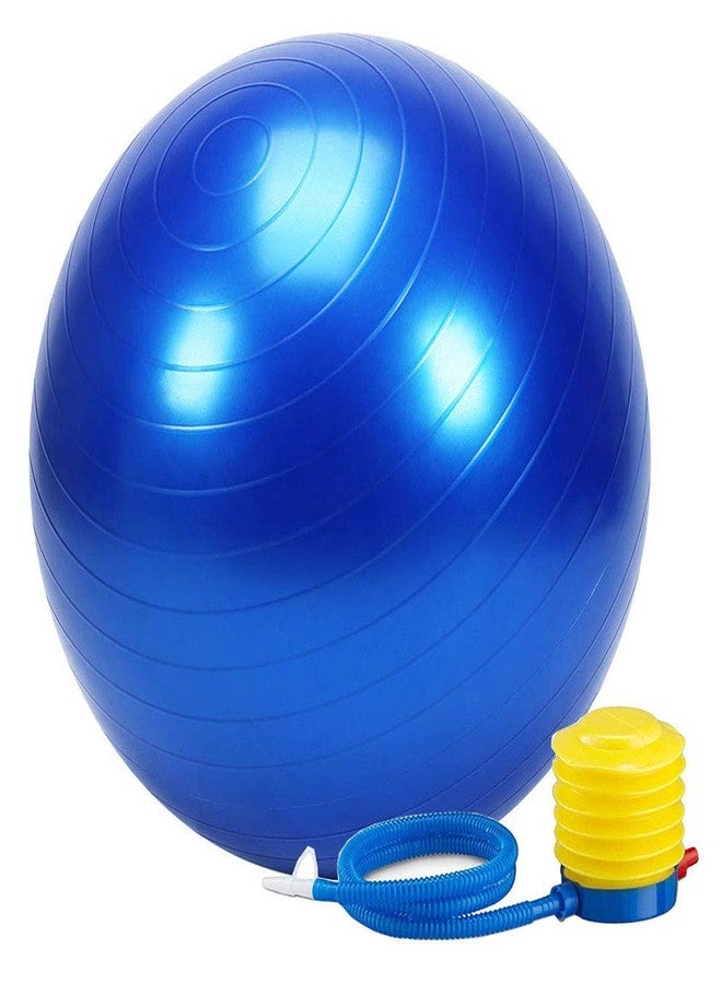 KPS Inflatable Gym Ball for Total Body Fitness, Abdominal Toner Anti-Burst Fitness Exercise Stability Balance Yoga - Swiss Birthing 65 cm with Foot Pump (Multi Color) Anti-Slip Ball Heavy Duty - Image 3