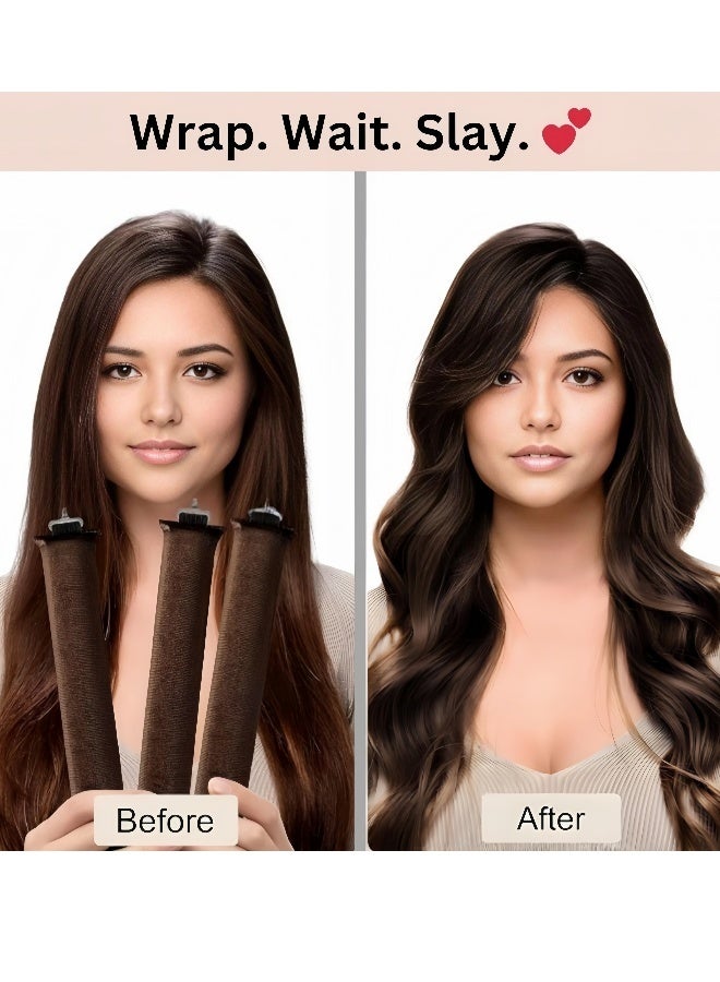 4 PCS Heatless Hair Curler Set，Soft Hair Curlers to Sleep In，No Heat Overnight Sleeping Curls Styling Tools for All Hair Types,Pink - Image 5