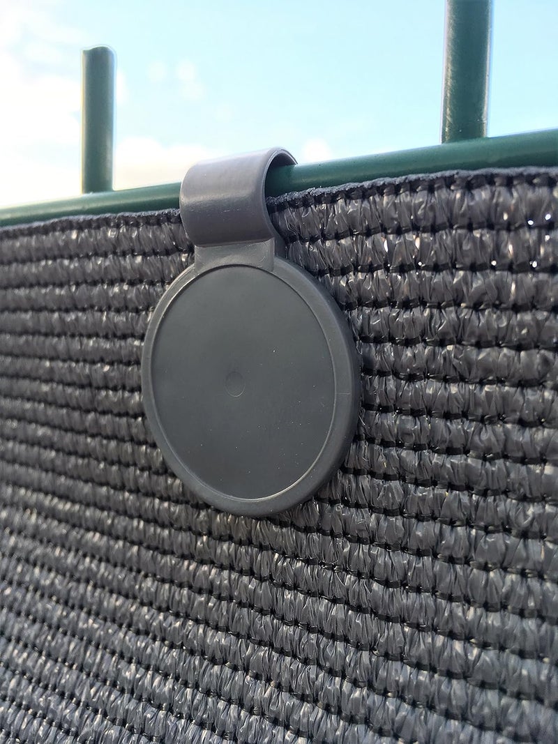 edenvista Shade Cloth Plastic Clips, UV Treated | 60 Pack, Color Anthracite Grey - Image 1