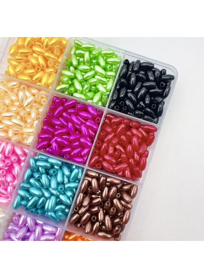 1500 قطعة خرز بلاستيكي على شكل دمعة مقاس 4x8 مم، 15 لونًا لإمدادات صنع المجوهرات DIY - Image 3