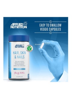 Applied Nutrition Hair Skin & Nails With Biotin & Marine Collagen 60 Capsules  - Image 2