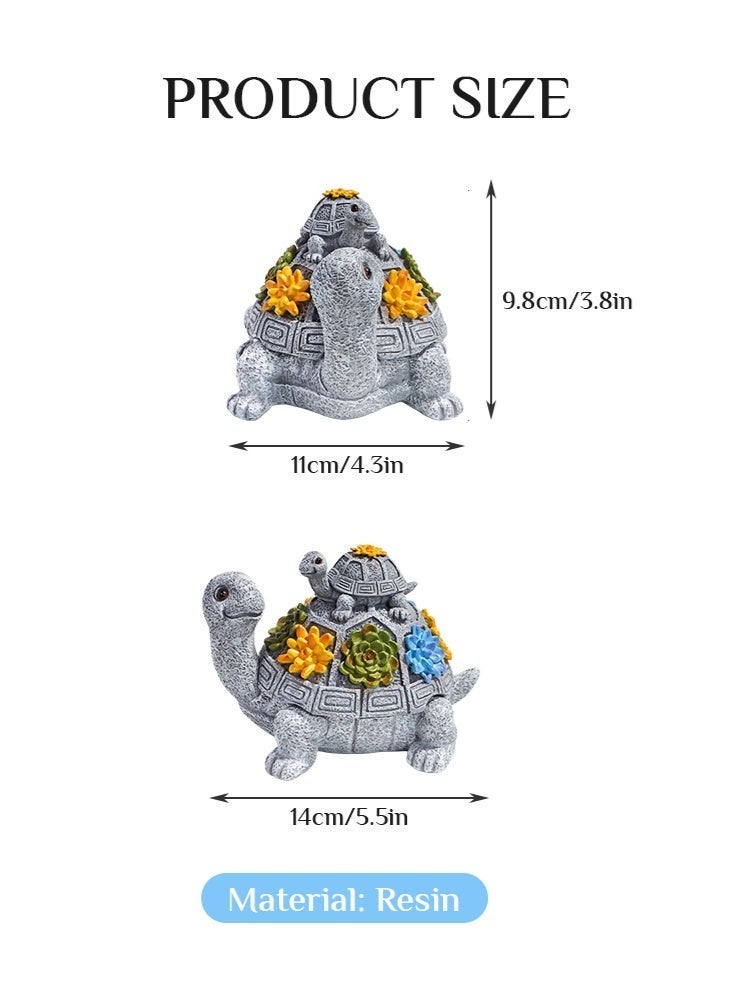 Uptyia Windproof Decorative Ashtray with Lid Cigarette Resin Ashtray Odorless Outdoor Indoor Use. Porch Patio Home Office Decroation. Gift for Smokers Animal Lovers Men Women (Succulent Turtle) - Image 5