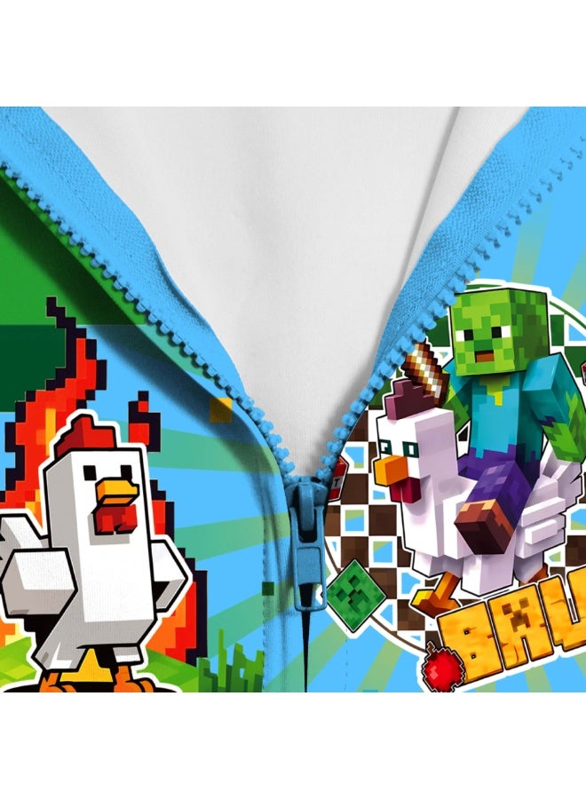 ماين كرافت كبير الأطفال سستة مقنعين سترة سترة كهدية للعائلة والأصدقاء - Image 3