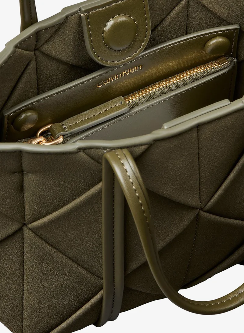 Calvin Klein  Sueded Woven Panel Crossbody Tote Bag for Women | Best Price UAE