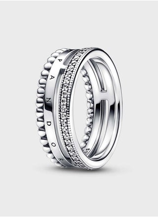 Pandora Signature Logo PavÃ© & Beads Ring - pzsku/Z73E73C12C9849E289918Z/45/1751016519/a199b875-2c13-4518-9ec6-57ebf411db31