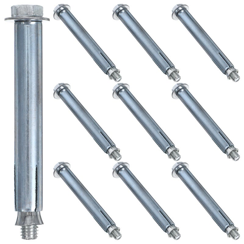 10Pcs M8 X 80mm Heavy Duty Concrete Expansion Anchor Bolts Fasteners for Speed Bumps Parking Lot Installation - Image 2