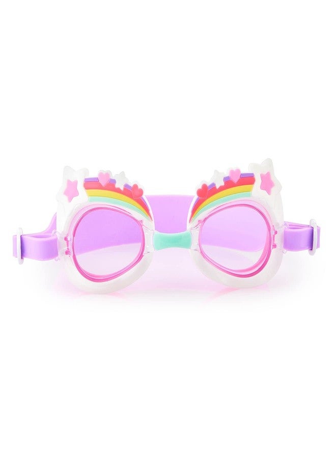 Aqua2ude Girl's Swimming Goggles Bundle - Two Pairs of Fun Swimming Goggles - Rainbow Unicorn Themed - No Leak Goggle Set for Kids - No Fog - UV Protection - Image 2