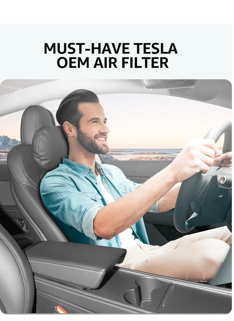 SYOSI - Air Filter for Tesla Model Y Model 3 Filter Accessories Model Y 2016-2023, with Activated Carbon Replacement Cabin Air Intake Filter(Set of 2) - Image 1