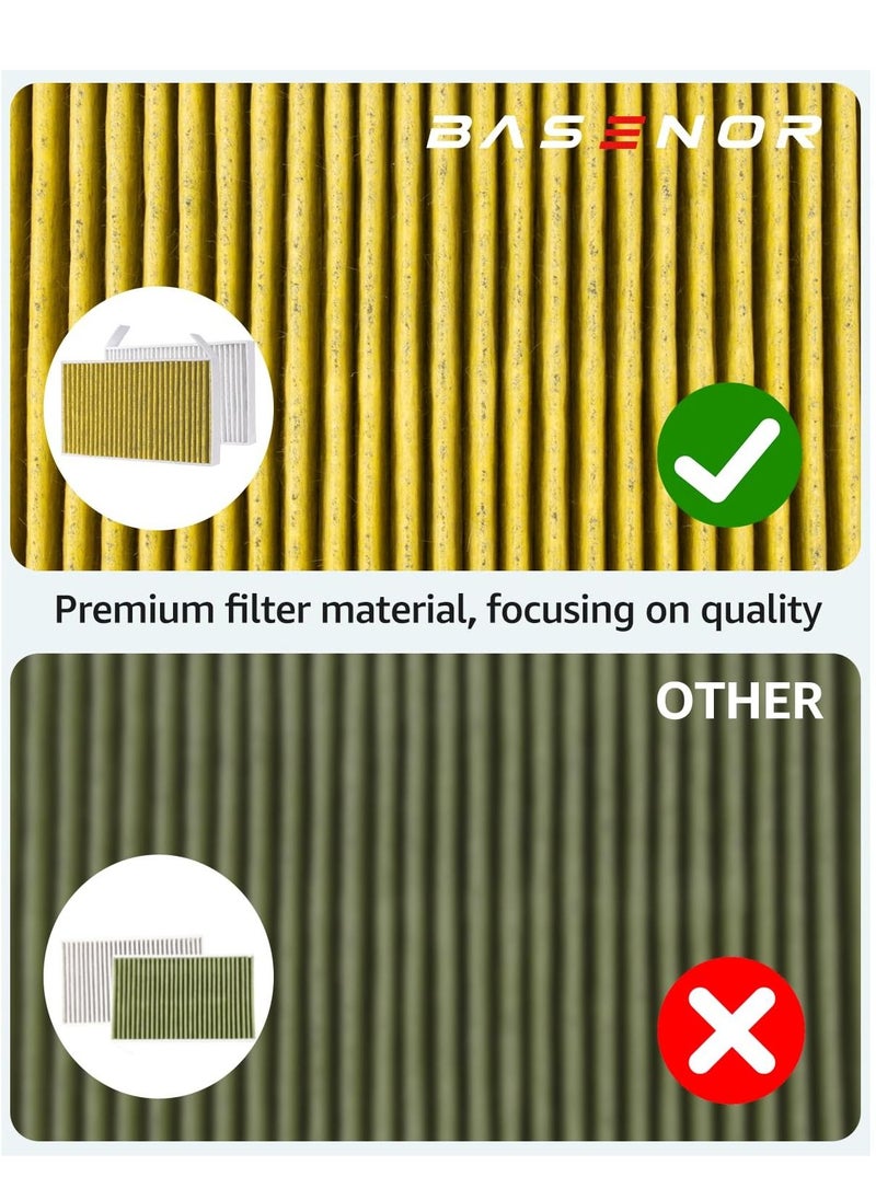 SYOSI - Air Filter for Tesla Model Y Model 3 Filter Accessories Model Y 2016-2023, with Activated Carbon Replacement Cabin Air Intake Filter(Set of 2) - Image 1