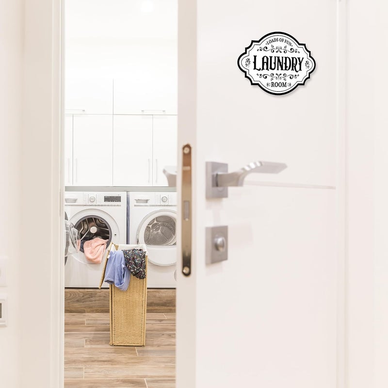 LUHIMO Laundry Room Door Sign Sticker，Self-Adhesive Waterproof Vinyl Vintage Laundry Room Sign for House，Home，Business, Wall Decor - Image 5