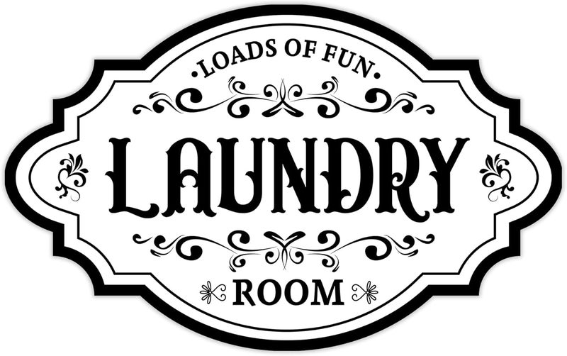 LUHIMO Laundry Room Door Sign Sticker，Self-Adhesive Waterproof Vinyl Vintage Laundry Room Sign for House，Home，Business, Wall Decor - Image 1