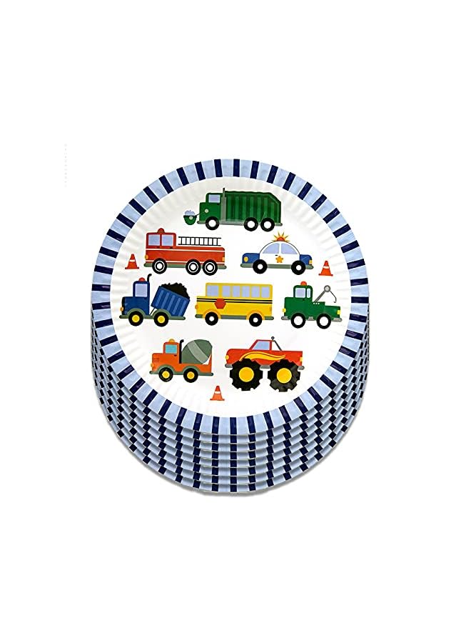 Raxoom Giggles Vehicle Theme Disposable Tableware 16 items/set for 10 people (136 pieces) - Image 2