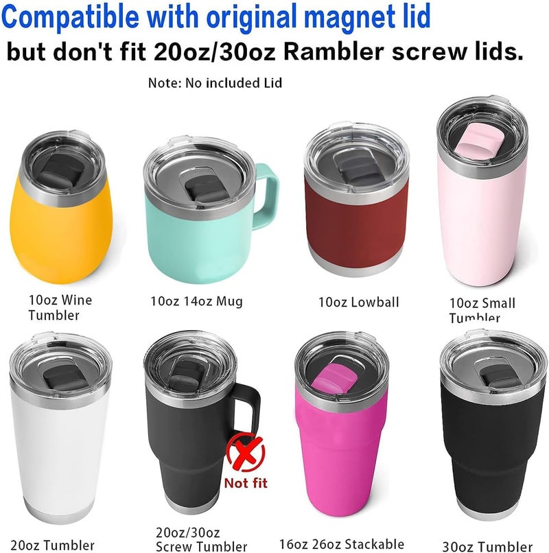 HZYH Magnetic Slider Replacement Block, Slider Lid Magnet For Yeti Lids 10 Oz, 14oz, 16 Oz, 20 Oz, 26 Oz, 30 Oz(4 Pack Black) - Image 4
