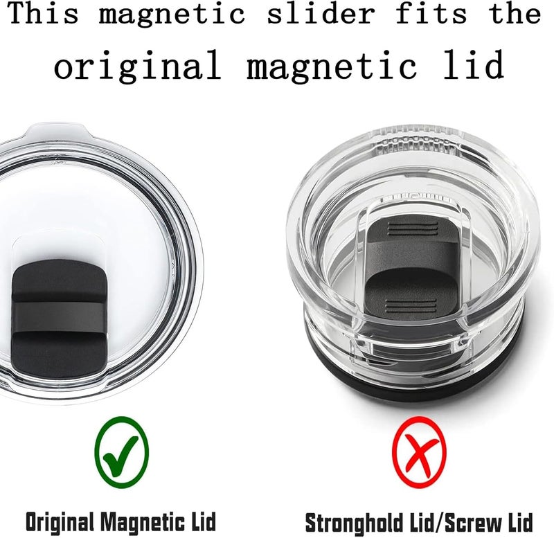 HZYH Magnetic Slider Replacement Block, Slider Lid Magnet For Yeti Lids 10 Oz, 14oz, 16 Oz, 20 Oz, 26 Oz, 30 Oz(4 Pack Black) - Image 5