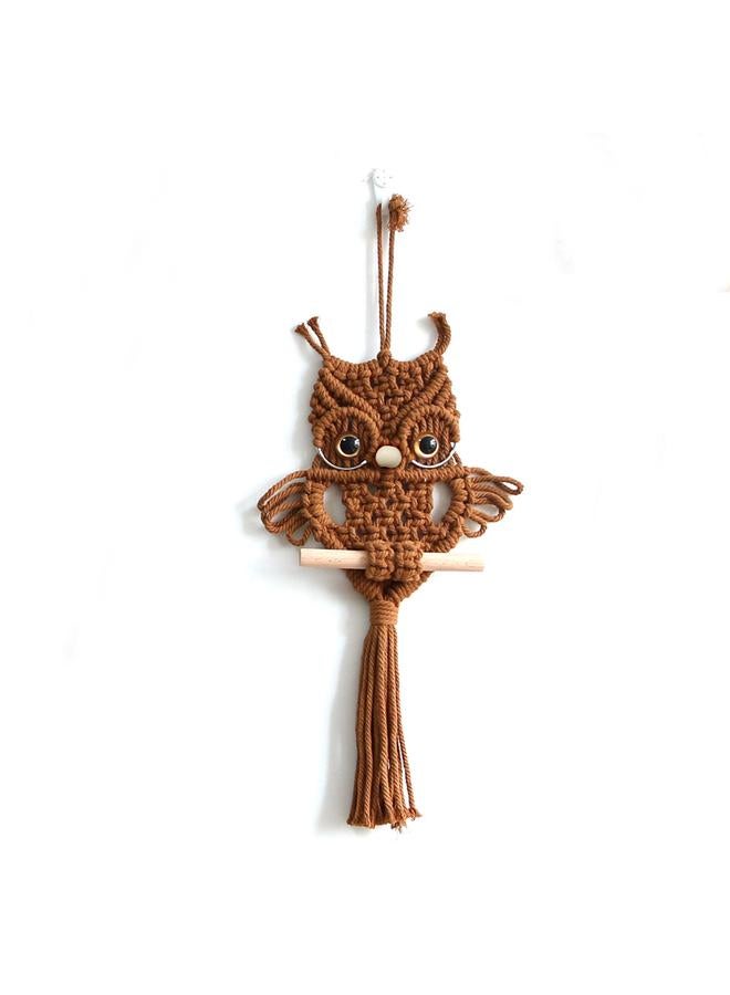 Bluejw New Nordic Owl Pendant Handmade Woven Tapestry Bohemian Home Decoration Children's Room Wall Decoration - Image 1