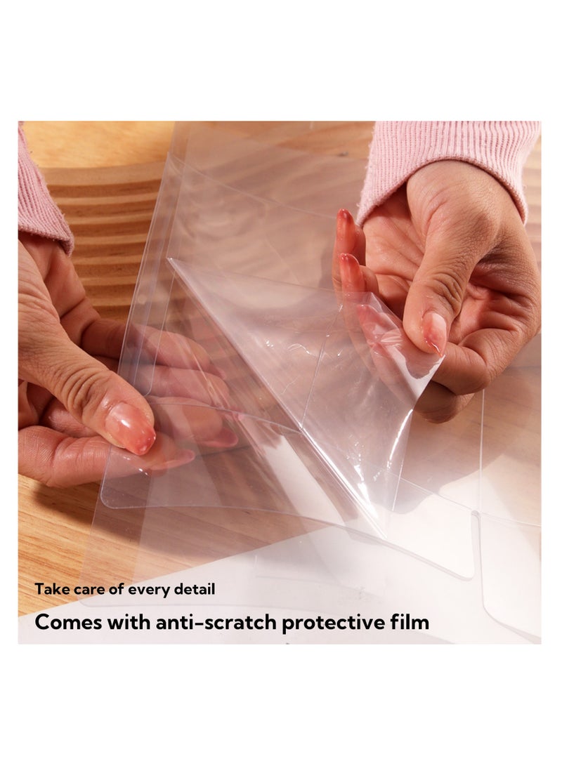 نوفولان علب كيك شفافة، مجموعة من 20 قطعة من علب الكيك البلاستيكية الشفافة مقاس 5 بوصات مع قاعدة ومقبض، لكعكات الموس، والكعك الصغير، والمافن، والكوكيز - مقاس 15 × 15 × 13 سم، مع غشاء واقٍ مقاوم للخدش - Image 5