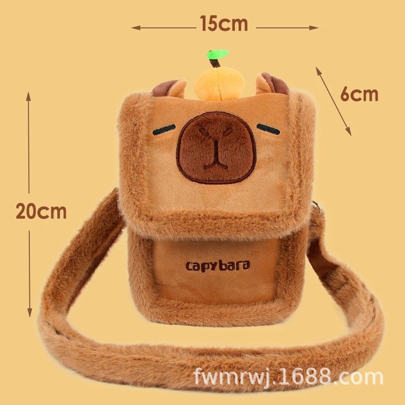 Bag New Six-Color Portable Messenger Bag Children Cute Student Plush Toy Square Small Bag Girl Cartoon - Image 1