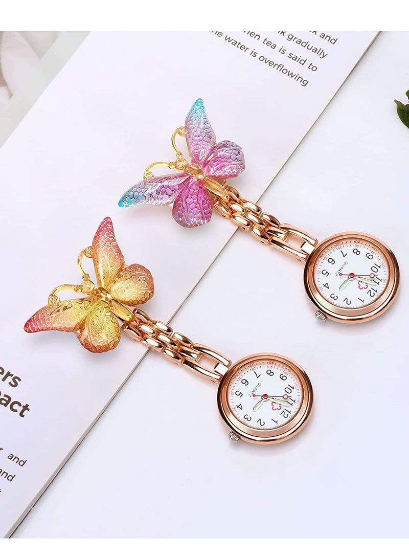 Nurses Fob Watches Quartz Nurses Watch Brooch Nurse Pocket Watch Nurse Accessories Fob Digital Watch Hanging Watch for Nurses Doctor Paramedic 2 PCS