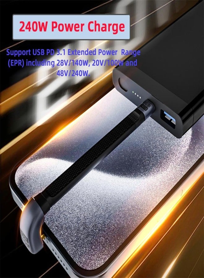 Cablecc كابل CC 40Gbps USB4 فلات رفيع FPC 100W 8K Type-C USB-C 240W ذكر إلى ذكر كابل بيانات بشكل U مائل للخلف للكمبيوتر المحمول والهاتف 13 سم - Image 3