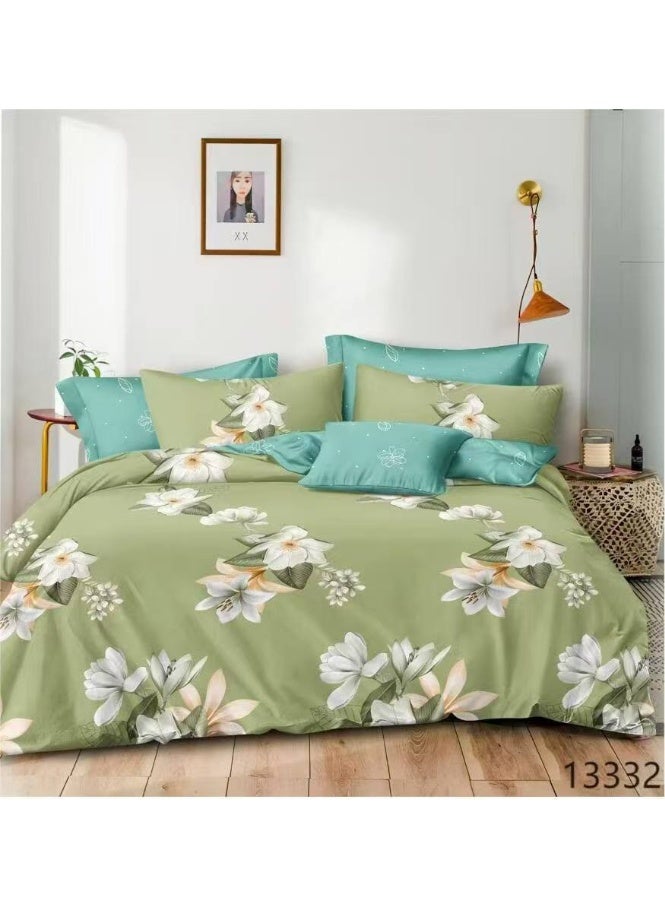 Luxury King 6-Piece Bedding Set –  simple Design, 220x240cm Duvet Cover with Fitted Sheet & 4 Pillowcases