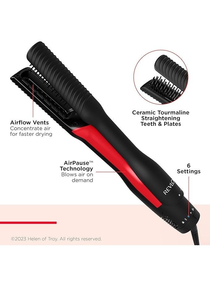 ريفلون مصفف الشعر Revlon RVDR5330ARB One-Step Air Straight، جهاز 2 في 1 يجمع بين مجفف الشعر ومكواة فرد الشعر. - Image 4