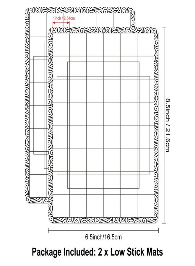 BAOFALI 2PCS 6.5X 8.5inch Stick and Stamp Mat, Low Stcik Mat Multi-Use Low Tack Mat；for DIY Projects Paper Card Scrapbooking to Hold Project in Placeholding Your Stencil in Place While Ink Blending. - Image 2