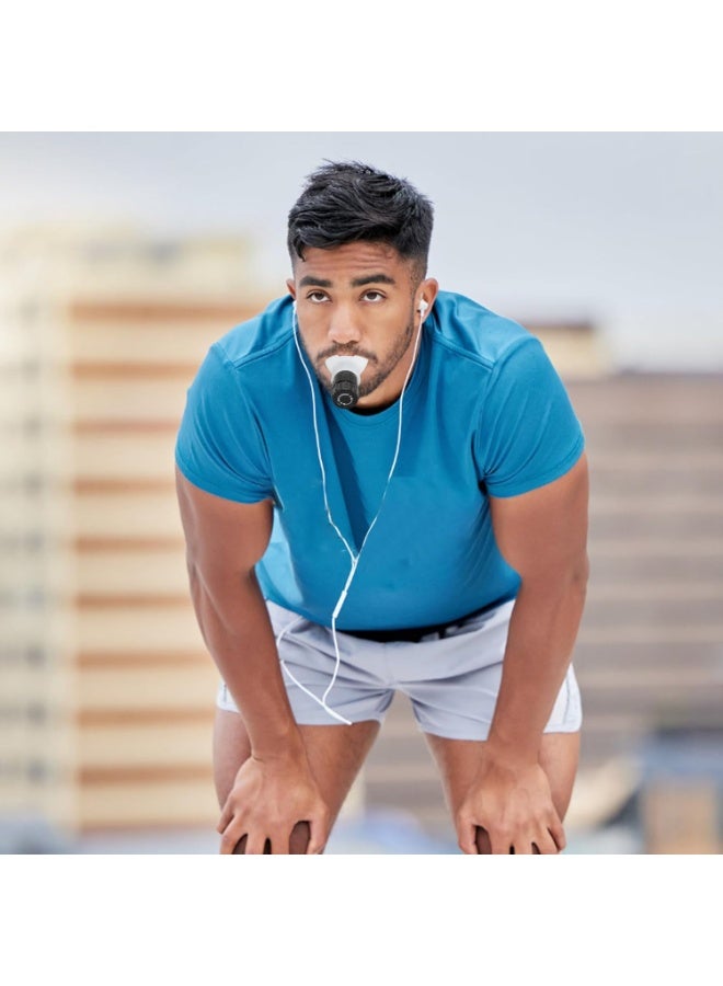 أنيوي جهاز تدريب الرئة المحمول،تمارين بطن جهاز تدريب التنفس، جهاز تدريب مقاومة التنفس للتمرين الفموي والعضلي،جهاز تمارين البطن تدريب اللياقة البدنية اليومي، تصميم سهل التنظيف - Image 3