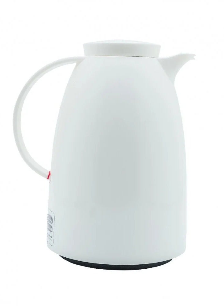 باصرة ترمس قهوه و شاي حراري – تصميم أنيق باللون الأبيض – حافظ حرارة 12 وبرودة 24 ساعة بسعة 1 لتر / 1.5 لتر / 2 لتر، تصميم أنيق للضيافة قهوة والمطبخ وغرف المعيشة - Image 5