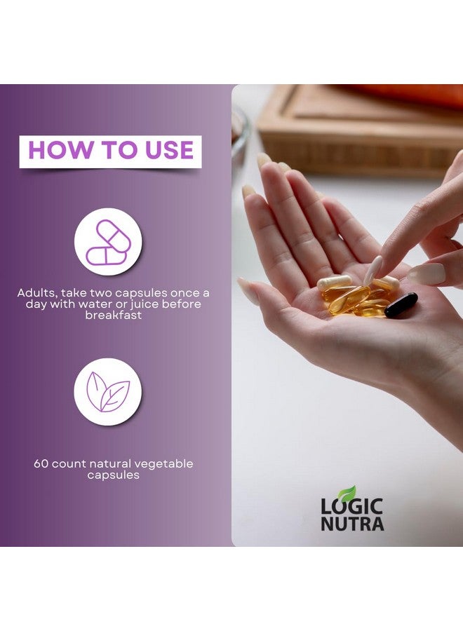 Logic Nutra لوجيك نوترا يوروليثين أ بلس مستخلص الفلفل الأسود - 1000 ملغ لكل حصة - غير معدّل وراثيًا، نباتي وخالي من الغلوتين - 60 كبسولة نباتية - مكمل غذائي - Image 5