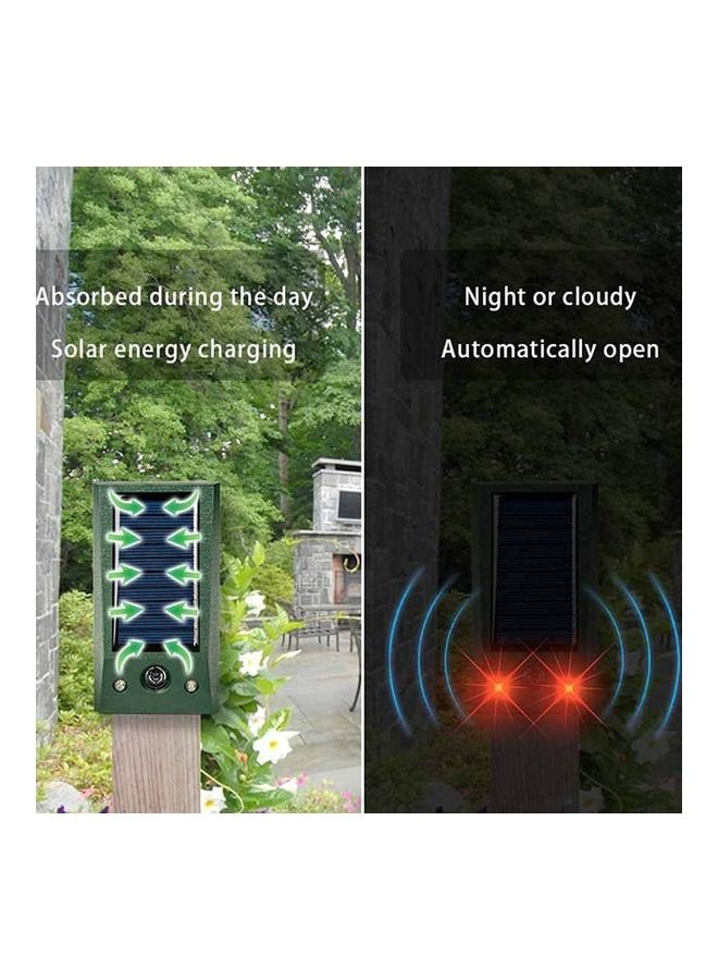 NIBEMINENT Solar Waterproof Ultrasonic Animal Repeller Pest Green - Image 4